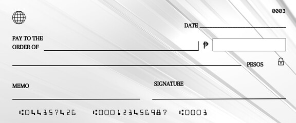  blank cheque 15 with pesos currency - 1
