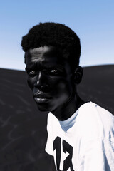 Surreal Photo of African American Male in a Dreamy Setting