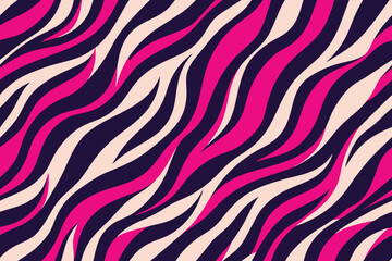 Trendy zebra skin pattern background vector. Animal fur, vector background for Fabric design, wrapping paper