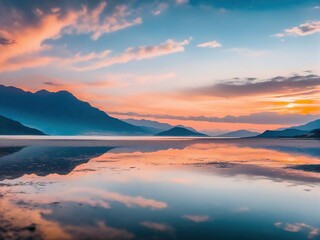 sunset in the mountains