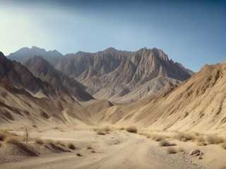 Naklejka premium landscape in the desert