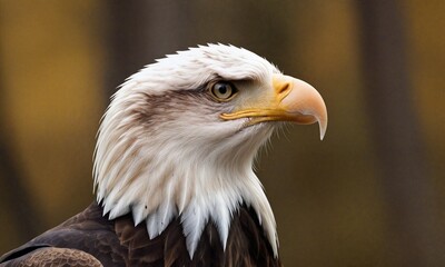 Extreme Close-Up View of a Bald Eagle in Nature