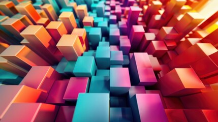 Abstract 3D background full color