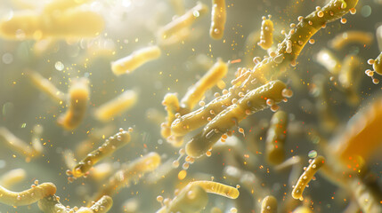 The most dangerous bacterium for humans, causing serious diseases. Beautiful abstract...
