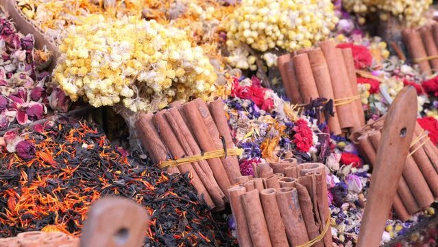 Mixed dried frits and herbals tea