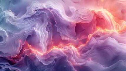 Abstract trendy holographic background with real texture, pale violet, pink, and mint colors, featuring scratches and irregularities, widescreen, visually intriguing, AI Generative