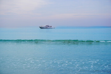 Naklejka premium Thailand Phuket island lagoon area. Beach Bang Tao and sea