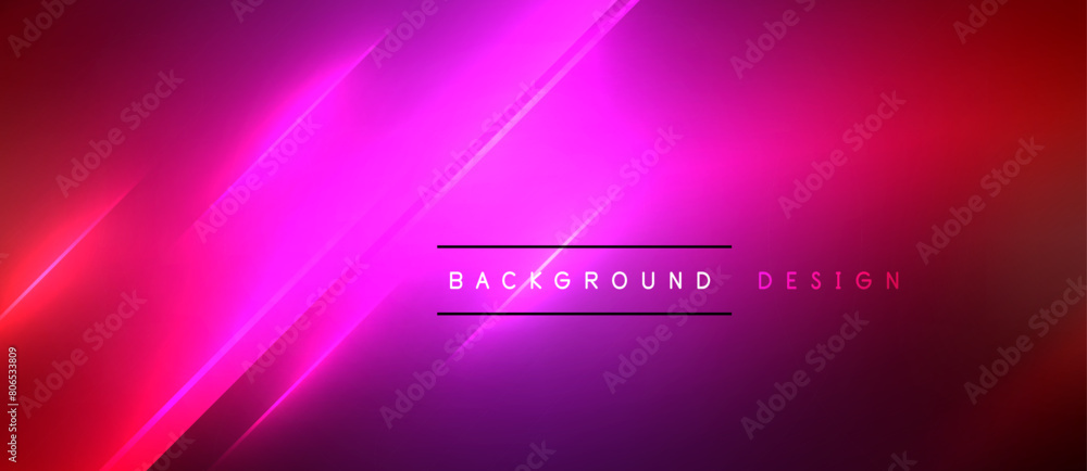 Poster it looks like a neon background with glowing lines . High quality