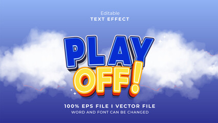 editable play off text effect.typhography logo