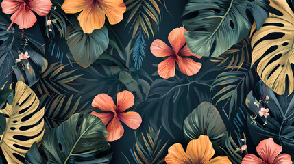 Summer pattern wallpaper