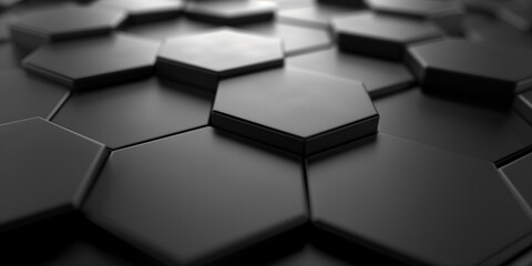 Black geometric honeycomb pattern background