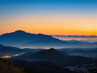 Obraz premium sunset in the mountains