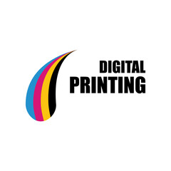 Digital Print logo vector design