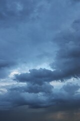 Sunset sky over the field.