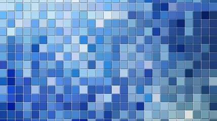 Fototapeta premium White and blue geometric pattern, mosaic background, copy space, space for text, Generative AI.白と青の幾何学的なパターン、モザイク背景、コピースペース,テキスト用スペース,Generative AI。