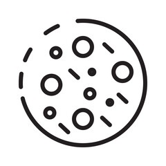 Bacteria Cell Virus Line Icon