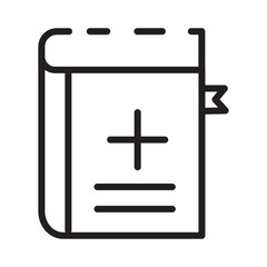 Obraz premium Book File Virus Line Icon