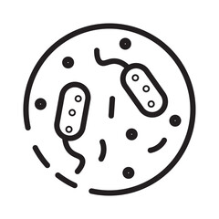 Bacteria Biology Lab Line Icon