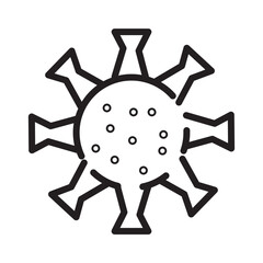 Bacteria Cell Virus Line Icon