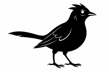 Lark silhouette on white background, Vector illustration, bird, icon, svg, characters, Holiday t shirt, Hand drawn trendy Vector illustration, crow on a white