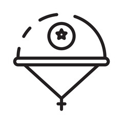 Helmet Protection Work Line Icon