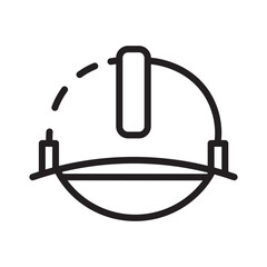 Helmet Protection Work Line Icon