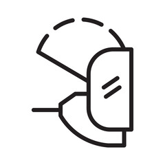 Helmet Protection Work Line Icon