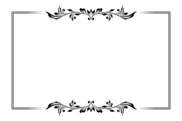 Obraz premium Ornamental wedding frame. Wedding border vector design