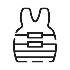 Vest Jacket Clothing Line Icon