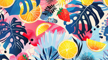 Summer pattern wallpaper