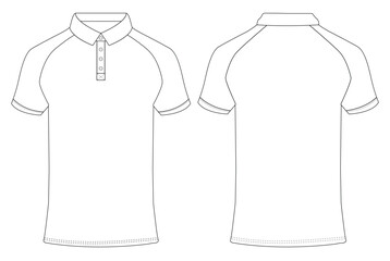 White Polo Shirt Vectors Design Front, back and side view, design 