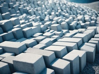 Obraz premium abstract blue cubes