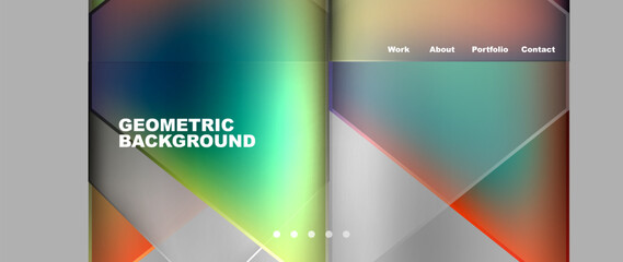 Gradient triangle geometric minimal wallpaper