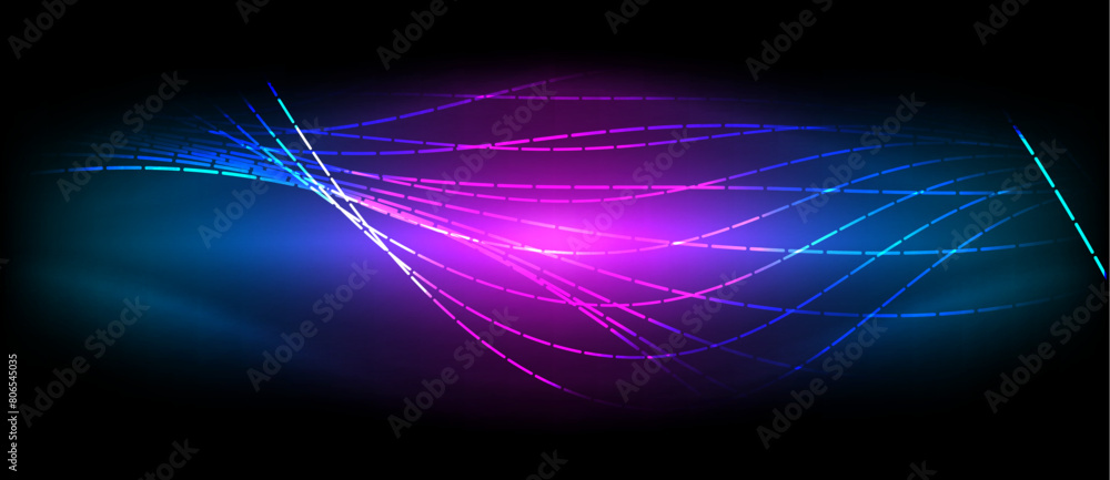 Poster a vibrant blend of purple and blue hues create a mesmerizing visual effect on a dark background rese