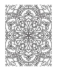 Ault coloring page black and white Mandala illustration Hand drawn outline Mandala. Mandalas for coloring book	