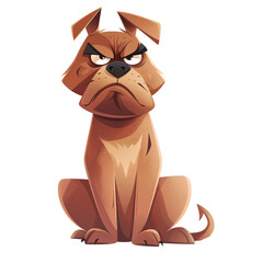 Angry Dog Illustration, Perfect for PNG Use
