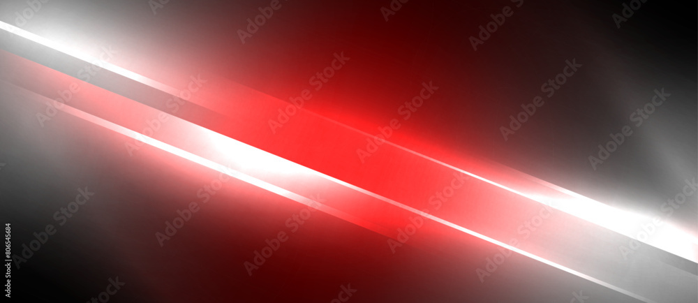 Aufkleber automotive lighting with a red and white lens flare creating a striking pattern on a black rectangle