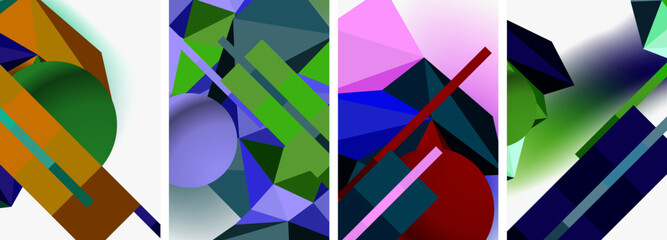 Minimal geometry. Circle, line and square design. Trendy techno business template for wallpaper, banner, background or landing