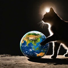the world of continent and cat cute