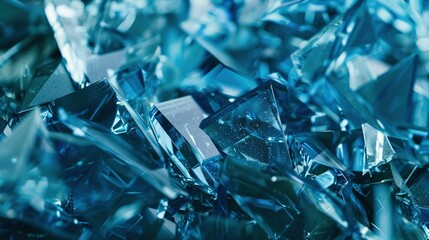 Indigo Intricacies: Abstract Shard Arrangement