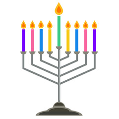 symbolic candlestick at a Jewish festival