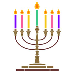 symbolic candlestick at a Jewish festival