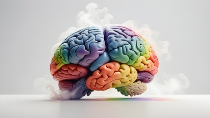 colorful human brain 
