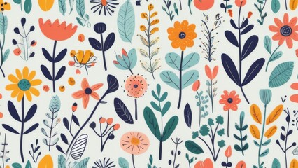 seamless pattern with flowers