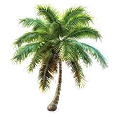 Coconut tree isolated on a transparent background