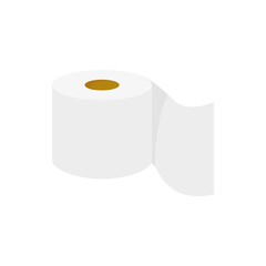 Toilet paper isolated. Roll paper. 