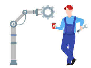 Mechanic takes a break