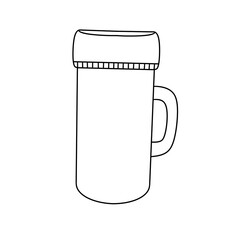 A cup with a lid on top