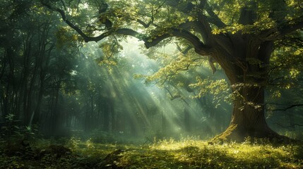 An enchanted forest where the trees whisper secrets to those who understand the language of the magical elements