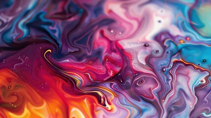 Obraz premium Chromatic Ripples: Liquid Abstract Symphony